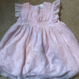 Like New Next Direct Pink glittery dress 9-12